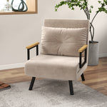 Click Clack Single Chair Bed Settee For Living Room | One Size | Beige