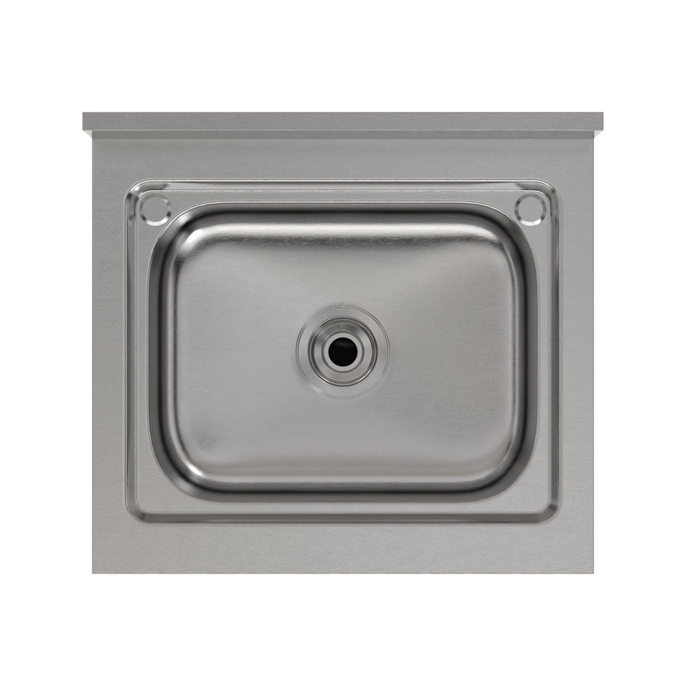 55cm W X 50cm D X 90cm H Stainless Steel Single Bowl Commercial Kitchen Sink With Bottom Shelf