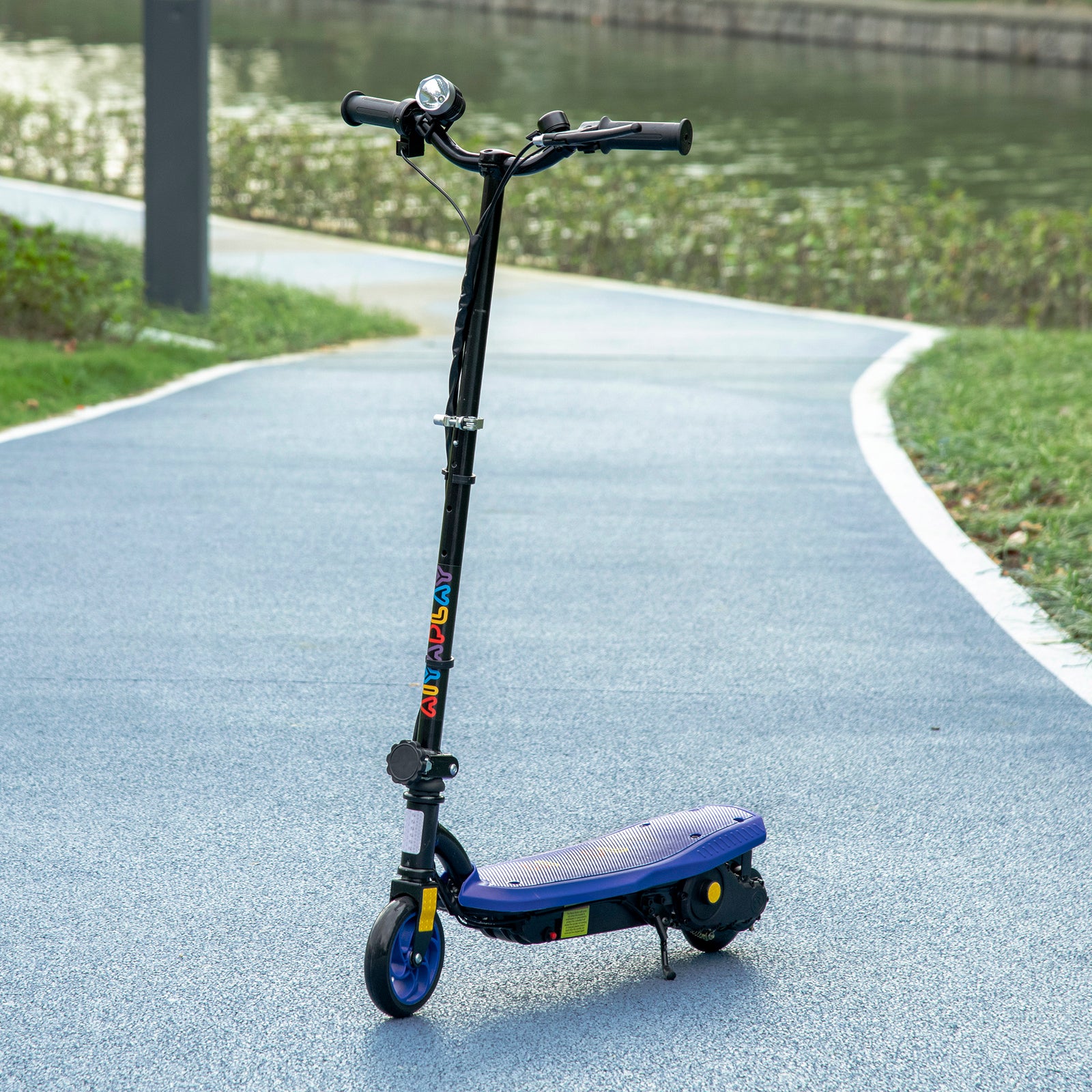 Folding Electric Scooter 120w E-scooter W/ Three Mode Led | Blue