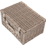 Wicker 40cm Antique Wash Picnic Basket | Gray