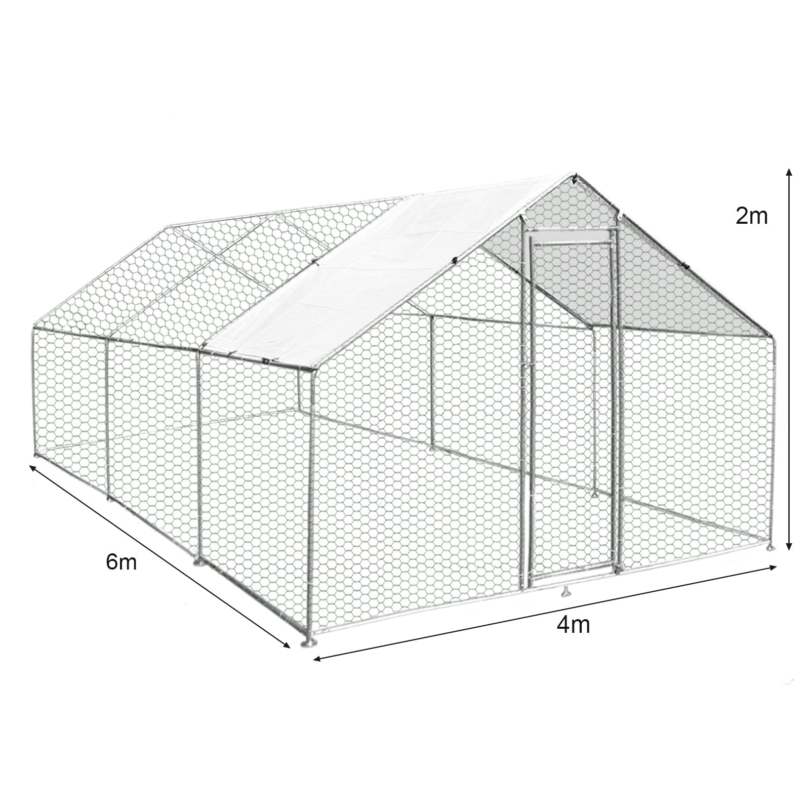 Chicken Run 4m X 6m X 2m | 4m x 6m x 2m | Green