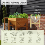 Raised Wooden Planter - Small Classic | Natural