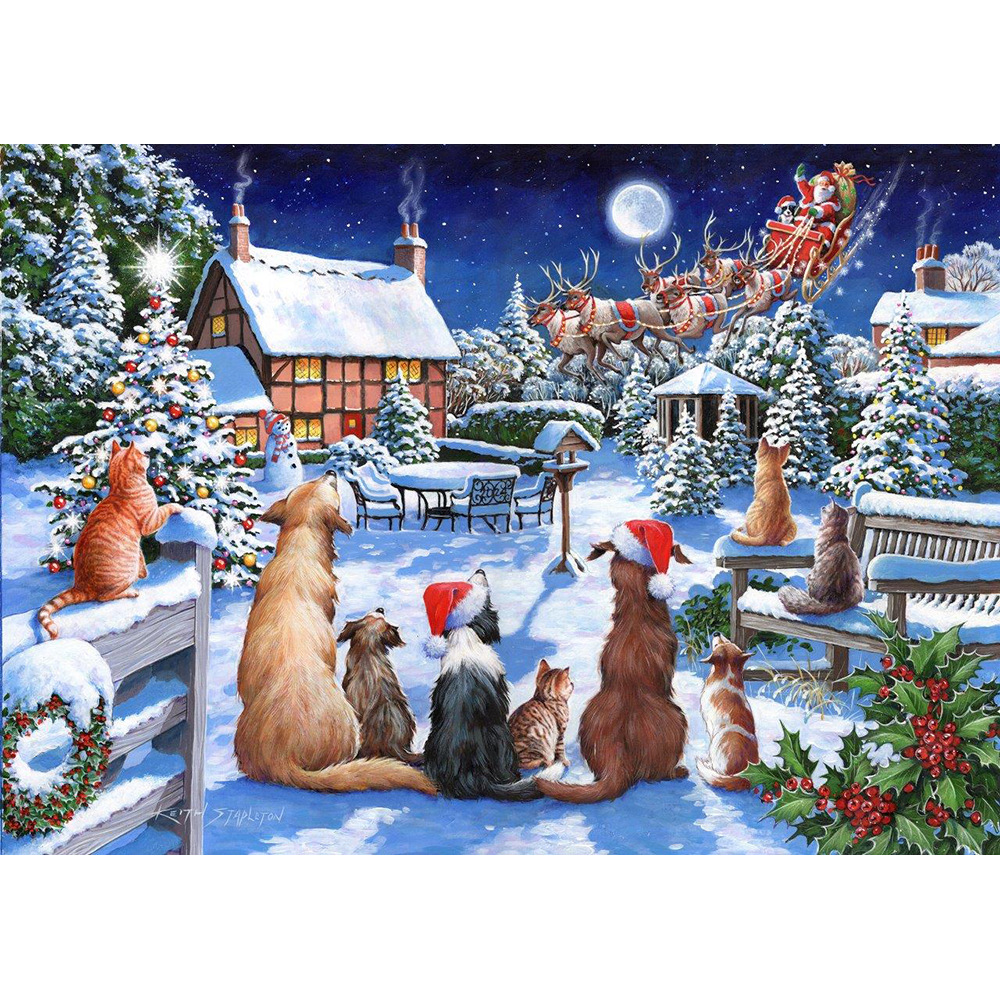 No.19 - Santa Paws - 1000 Piece Jigsaw Puzzle For Adults