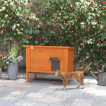 Outdoor Feral Cat House Insulated W/ Openable Roof | Orange