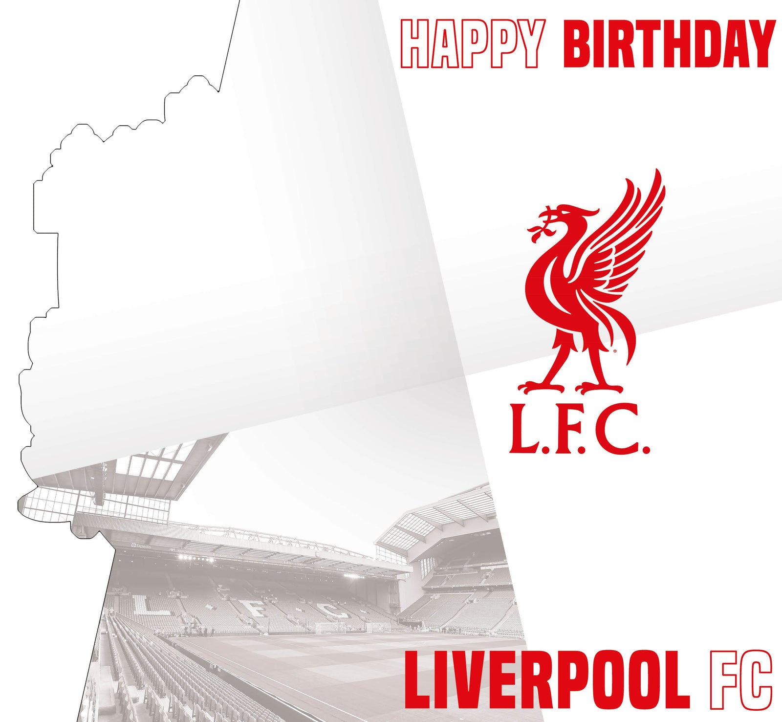 Liverpool FC Birthday Card Official Product