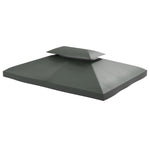 3x4m Gazebo Replacement Roof Canopy 2 Tier Top Uv Cover | Dark Gray