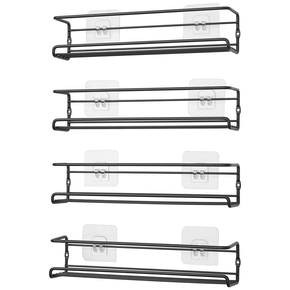Wall Mount Metal Wire Spice Rack Set Of 4
