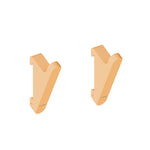 Towel Hook Coat Hook 2 Pcs Wall Guide Fits Alife Collection | Peach