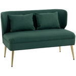 2 Seater Sofa, Small Sofa With Wing Back, Thick Seat | Green