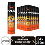 Sunset Fresh Deodorant Body Spray 48h Fresh 250ml | Set of 24