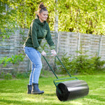 Combination Push/tow Lawn Roller Filled W/ 38l Sand Or Water