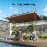 3.5x2.6m Pergola Cover Replacement For 4x3m Frame Brown