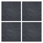 Stomp Stone Square Rubber Stepping Stones - Slate | Set of 4 | Slate