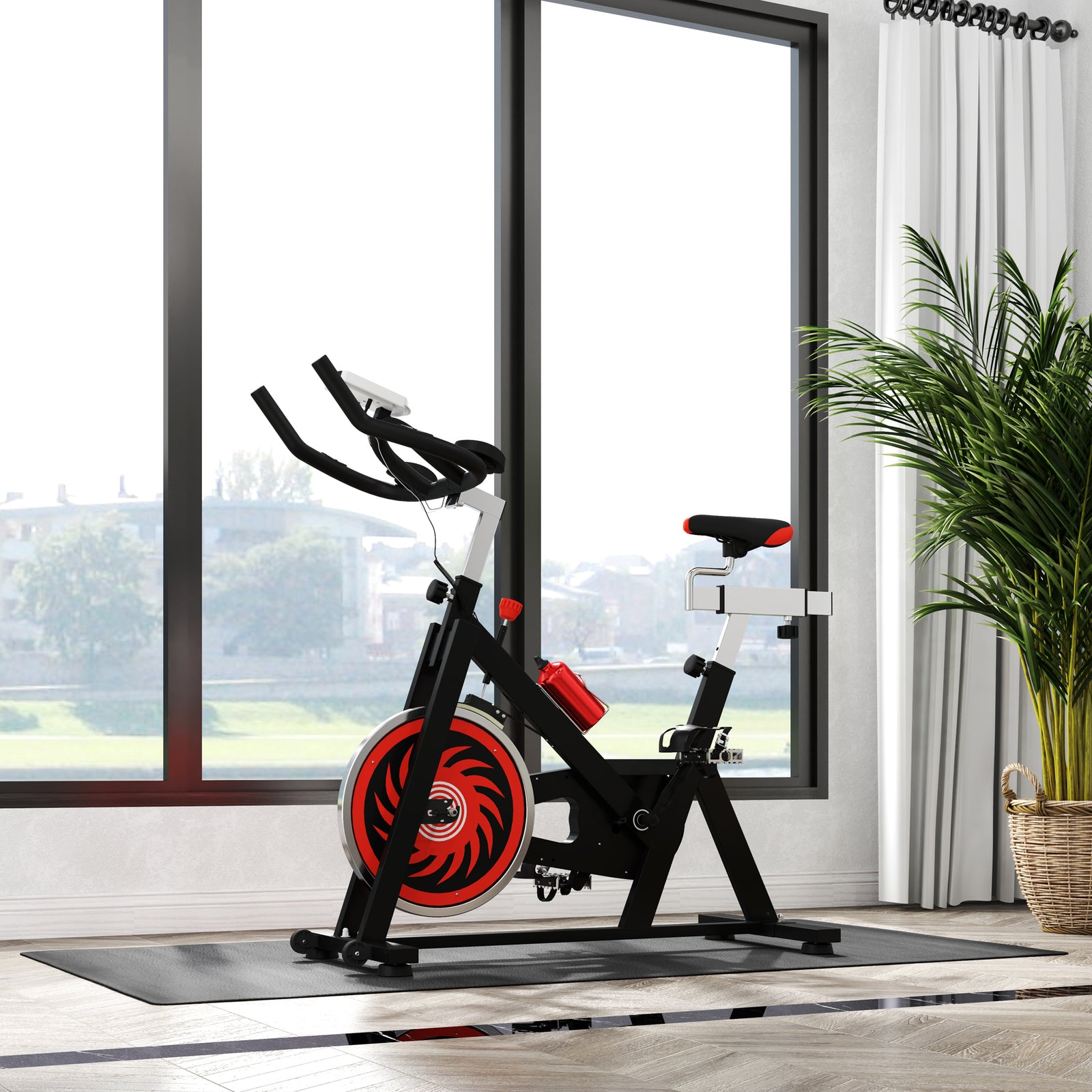 Thick Non-slip Equipment Mat For Gym & Fitness Equipment | Black