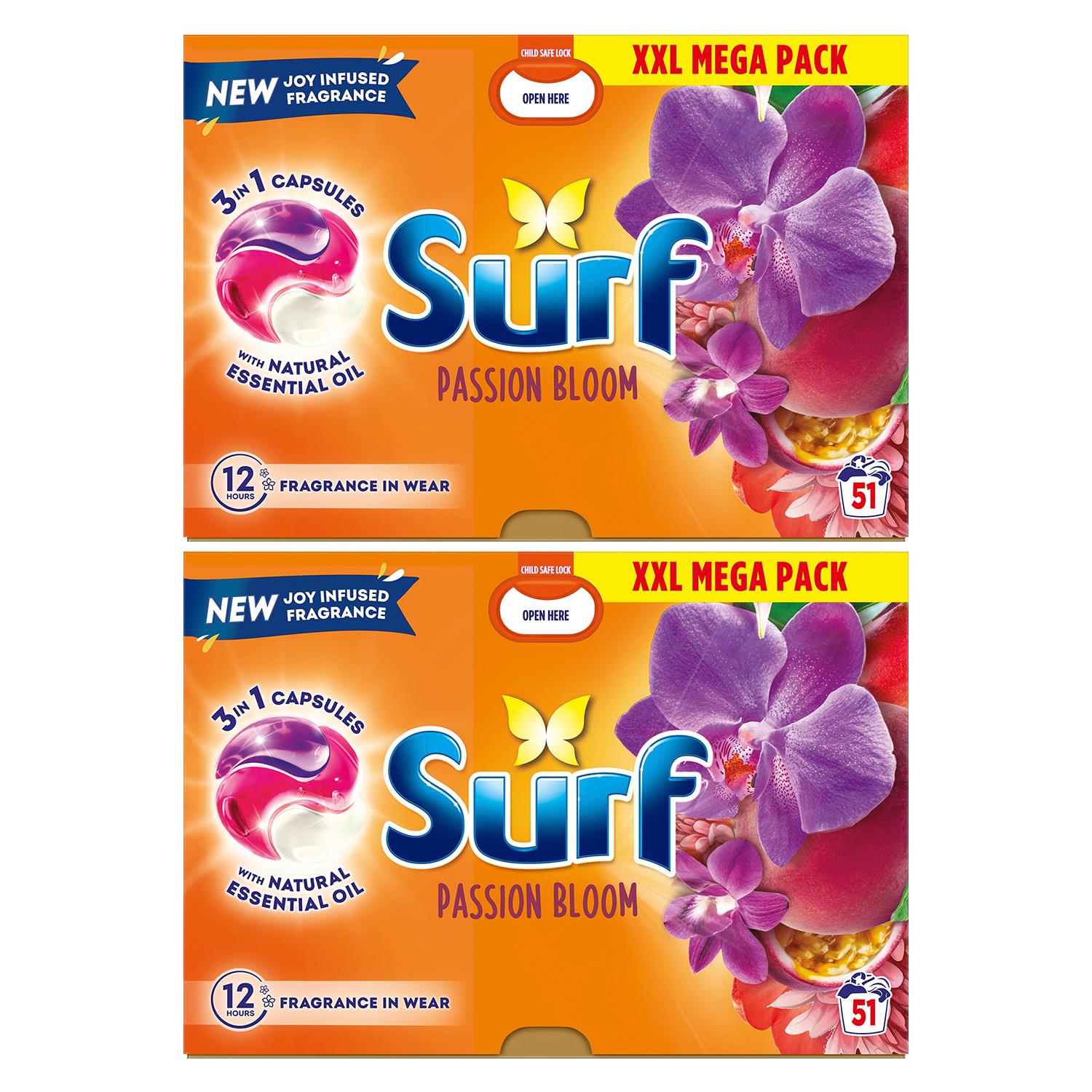 3 In 1 Laundry Washing Detergent Capsules Passion Bloom | Set of 2