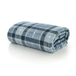 Pheasant Check Throw Navy – 140x180cm Plush Blanket | 140cm x 180cm | Navy Blue