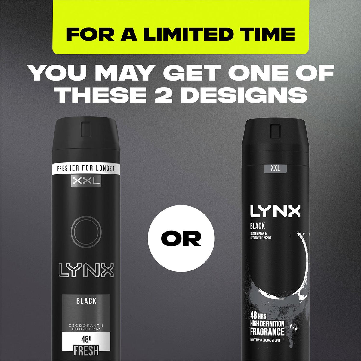 Xxl Black 48-hour High Definition Fragrance Body Spray Deodorant, 250ml | Set of 18