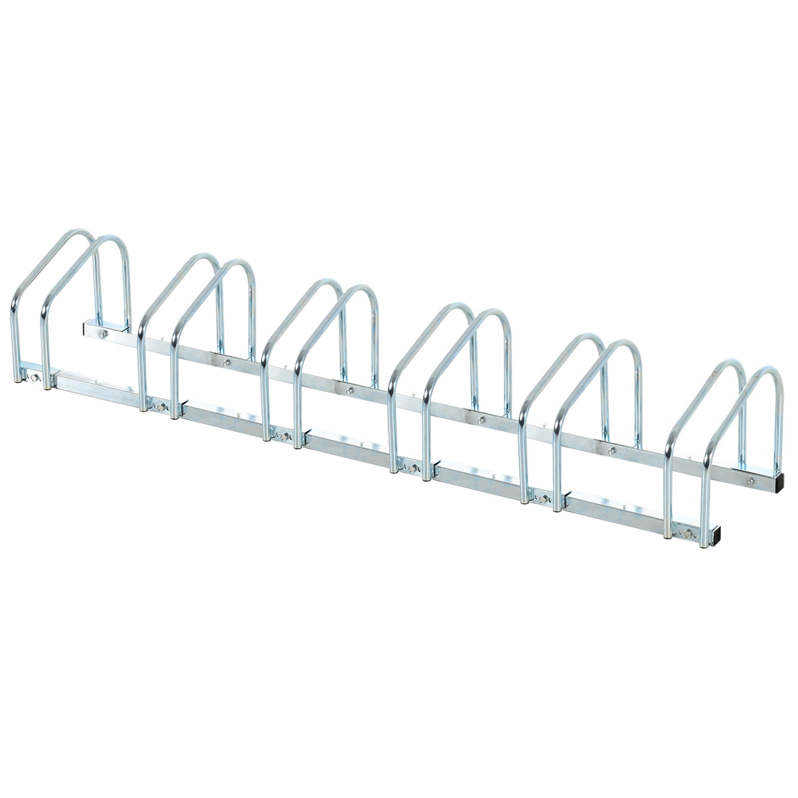 Bike Rack Floor Stand 6 Racks | Silver