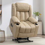 Sheridan Dual Motor Electric Riser Recliner With Massage And Heat | Cream