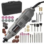 Rotary Tool Kit 135w & Accessory Set Variable Speed 8000-33000rpm Ideal For Diy Woodwork & Hobby Craft Dremel Compatible | 150 Piece Kit + Case | Grey