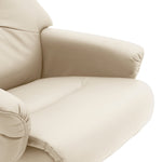 Swivel Faux Leather Lounge Recliner With Footstool