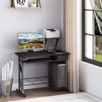 Executive Wooden Desk, Tray Table, Workstation | Brown