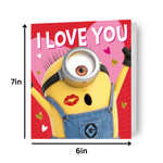 Minions 'i Love You This Much!' Valentine's Day Fold Out Card Official Product