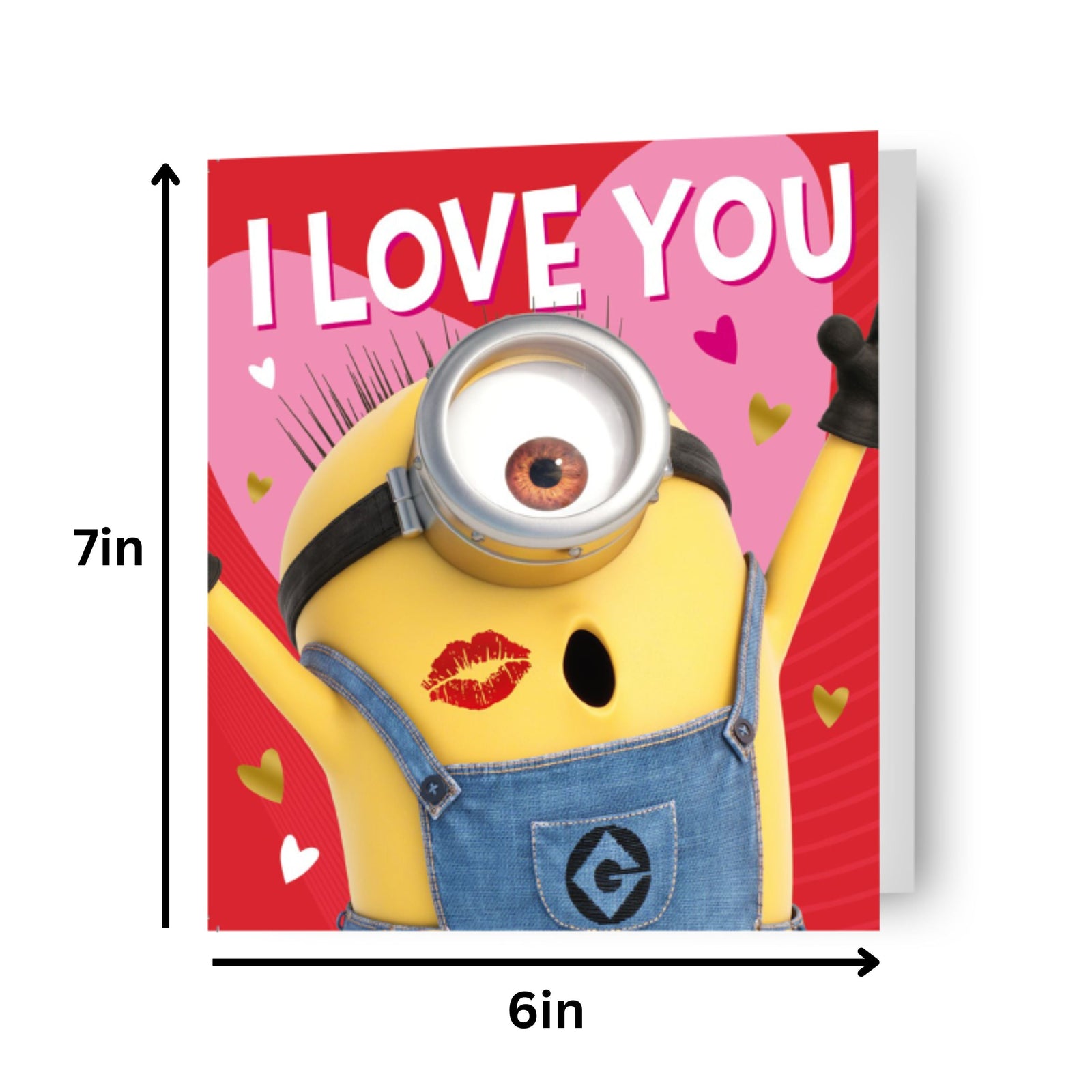 Minions 'i Love You This Much!' Valentine's Day Fold Out Card Official Product