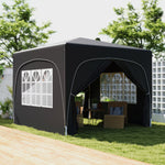 3x3m Pop Up Gazebo With Sides, Bag, Upf50+ | Black