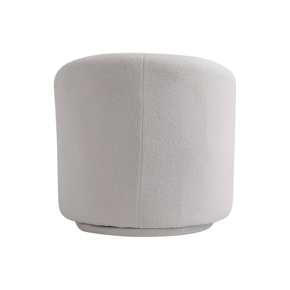 Swivel Tub Chair Boucle Upholstered Single Sofa