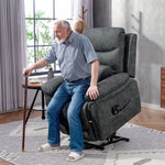 Massage Recliner Chair, Lift Chair With Heat, Usb, Remote | Grey