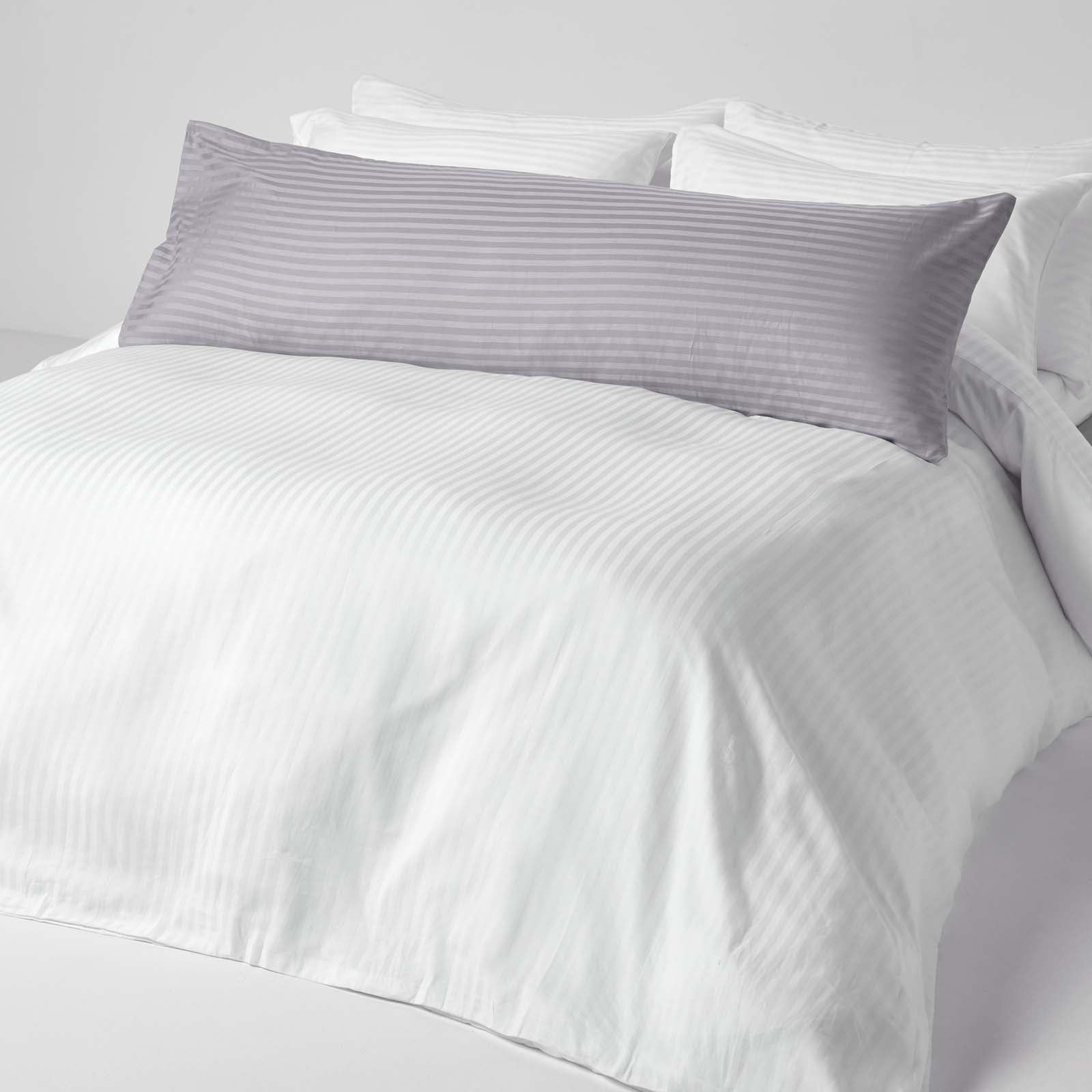 Egyptian Cotton Satin Stripe Housewife Pillowcase 330 Tc | Body | Grey