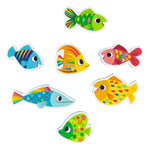 Shark Chasey (catch A Fish) Game - 8 Pcs Fishing Bath Toy