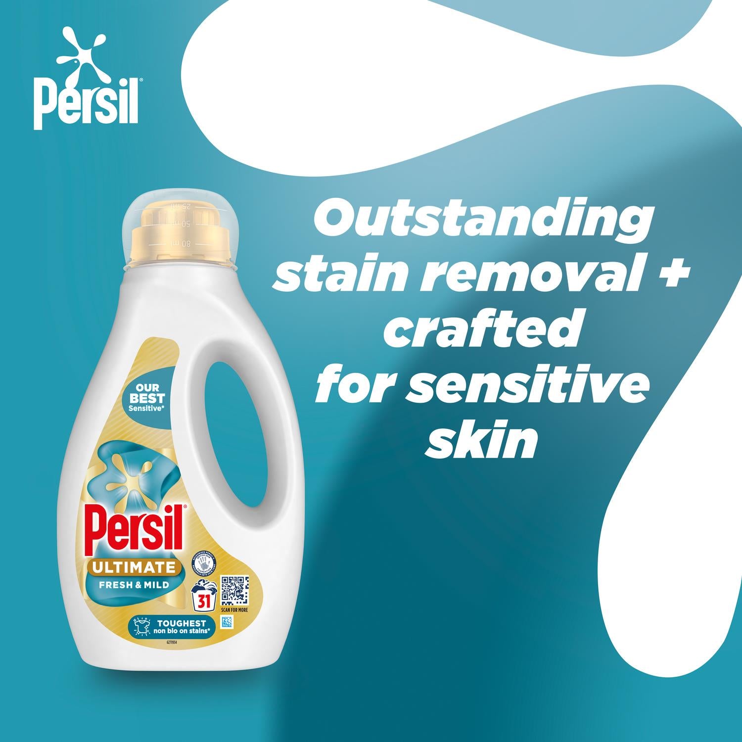 Ultimate Liquid Detergent Fresh & Mild Stain Removal 31 Washes 837ml | Set of 4
