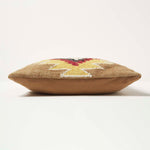 Handwoven Kilim Cushion With Feather Filling | 45cm x 45cm | Brown