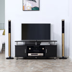 Tv Unit Cabinet W/ Storage Shelves Cupboard | Black