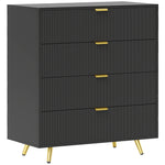 Chest Of Drawers With 4 Drawers For Bedroom, Living Room | One Size | Black
