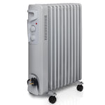 Oil Filled Radiator Portable Electric Room Oil Heater 3 Heat Settings | 2500w | Grey