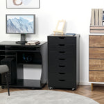 Mobile Filing Cabinet 5/7 Drawer File Cabinet With Wheels | Large | Black