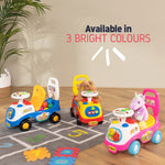 Baby Ride On Push Along Car With Steering Wheel And Horn | Pink