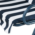3-person Garden Swing Chair With Adjustable Canopy, Stripes | Blue