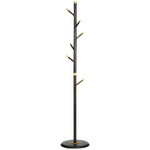 Coat Rack Bamboo Coat Stand With Round Base For Handbags