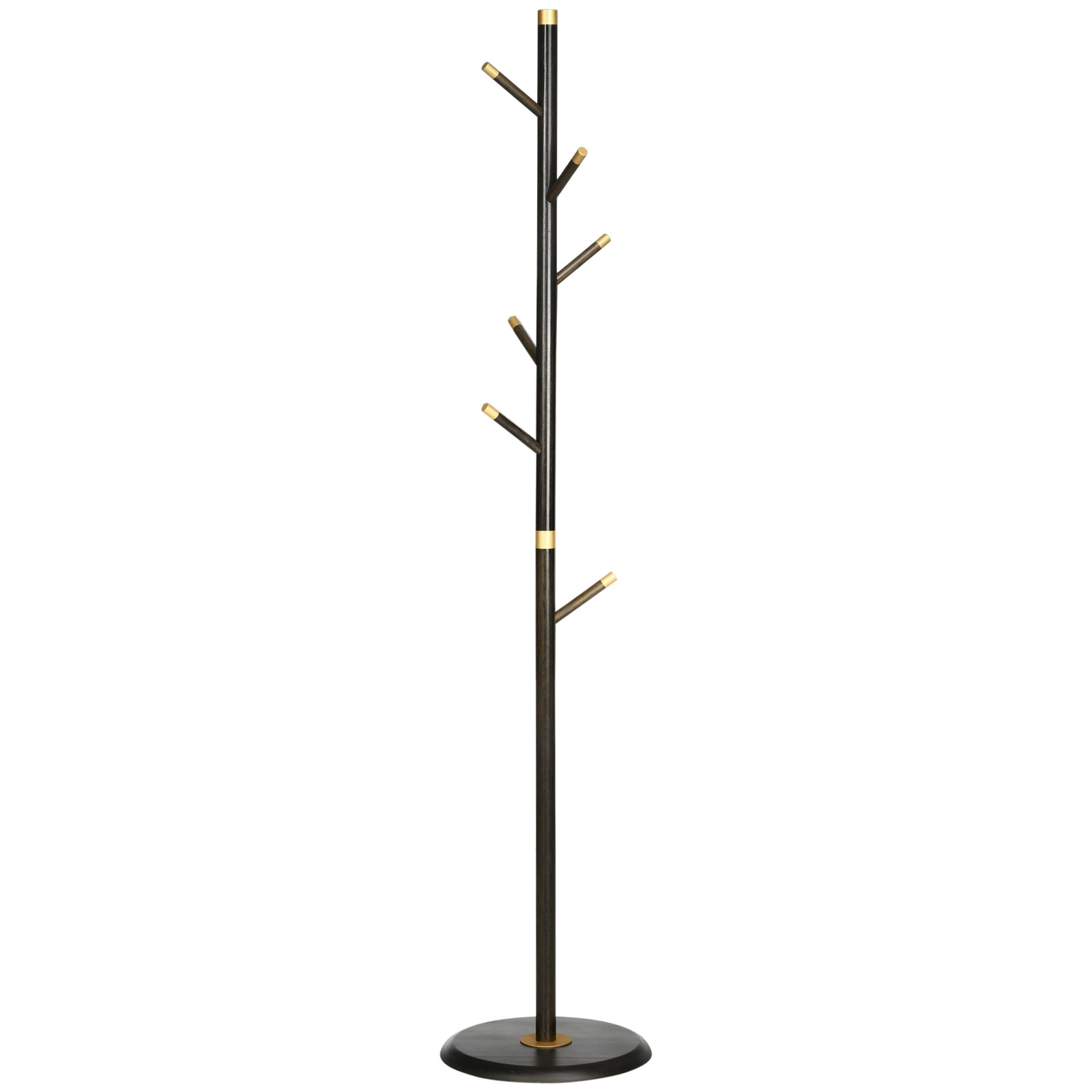 Coat Rack Bamboo Coat Stand With Round Base For Handbags