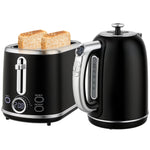 1.7l 3000w Kettle And 2 Slice Toaster With Keep Warm Memory Function | Black
