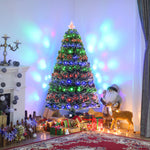 5ft Prelit Artificial Christmas Tree Fiber Optic Xmas Decoration, Green | 5ft | Green