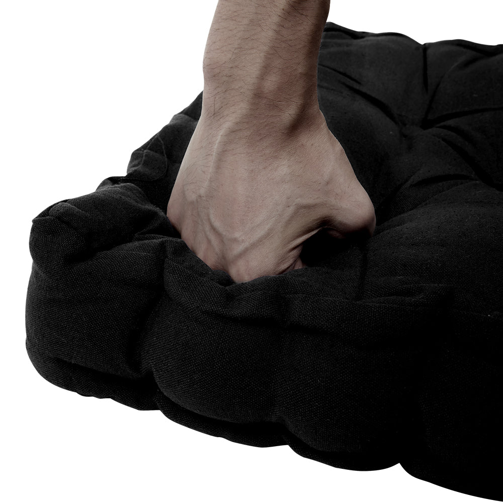 45cm Square Chair Seat Cushion Pad With Handle | Black