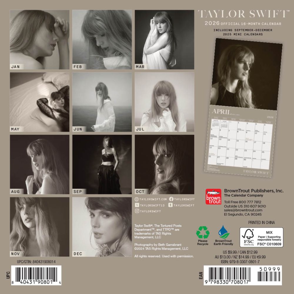 2026 Mini Calendar Official Product