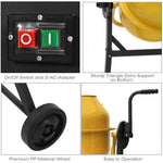 63l 220w Electric Cement Mixer With 2 Wheels,steel Concrete Mixer Machine | Yellow