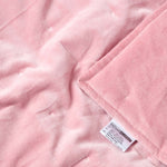Velvet Cotton Quilted Throw | 125cm x 150cm | Pink
