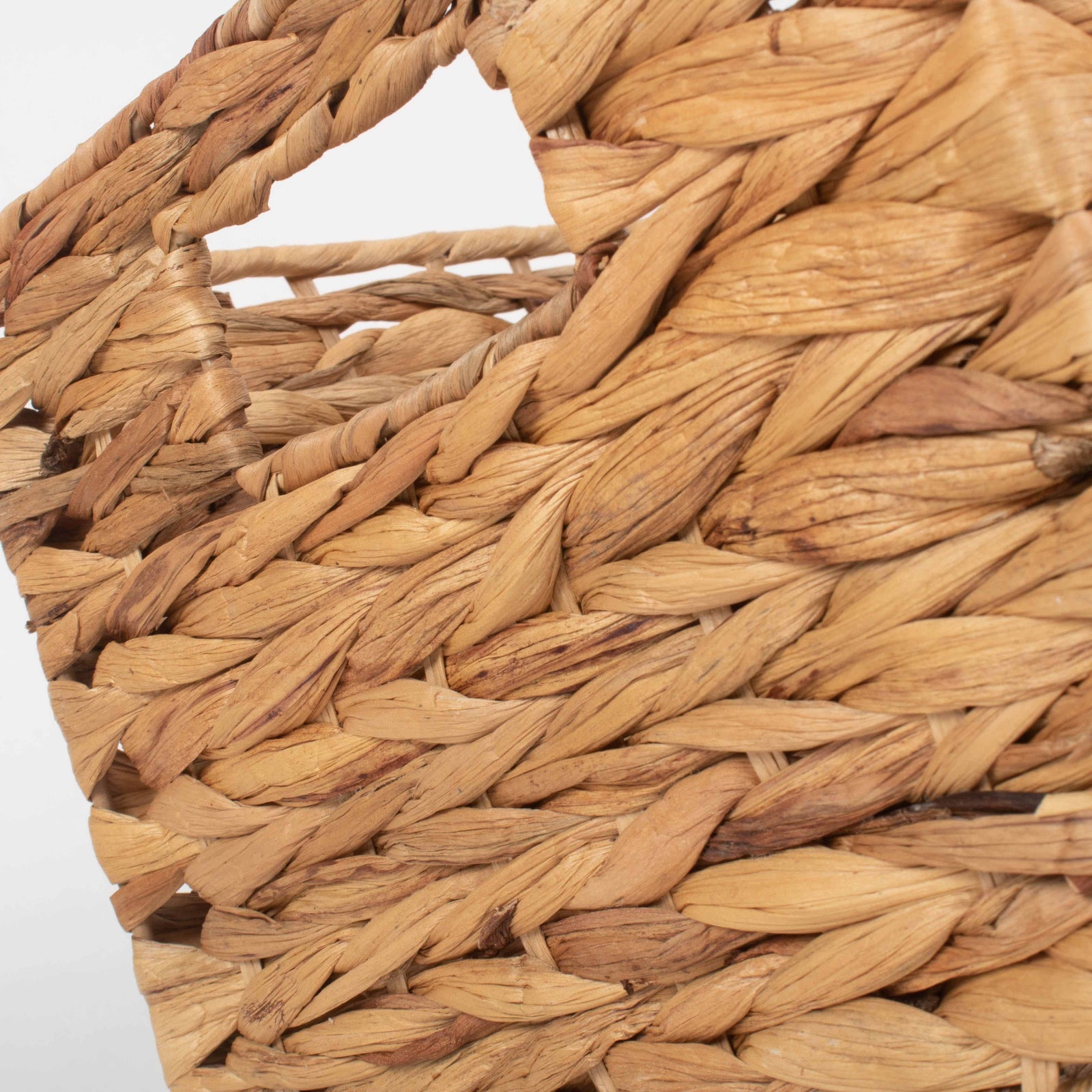 Water Hyacinth Rectangular Storage Basket | Small | Brown